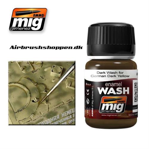 A.MIG-1000 Enamel Brown Wash for German Dark Yellow 35ml